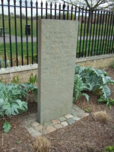 Zeppelin plaque in Chumleigh Gardens today