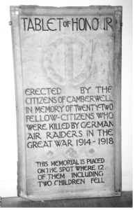 The first memorial plaque