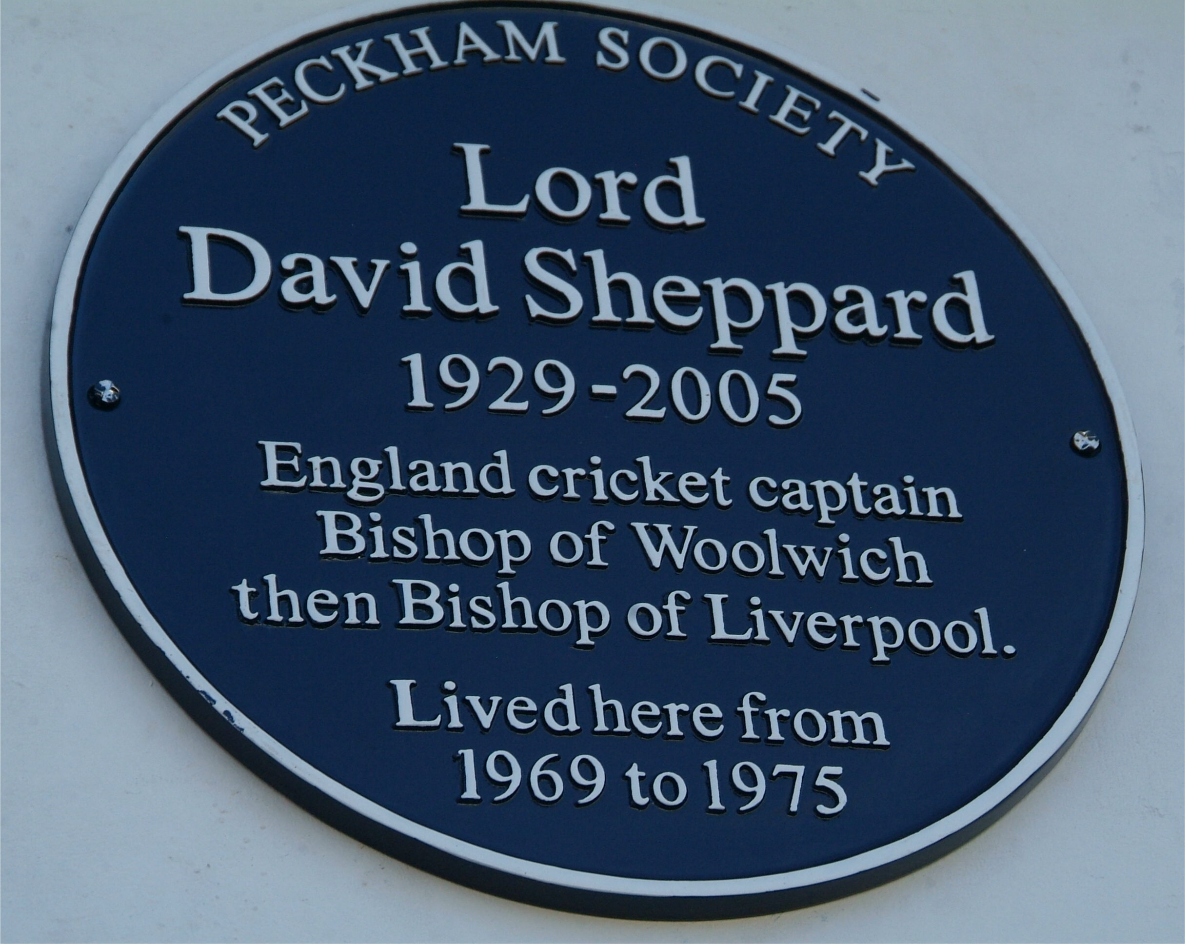 Lord David Sheppard Plaque